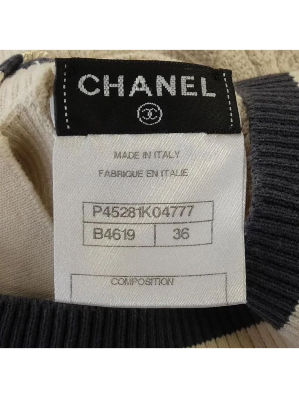 Chanel Knit Sweater Beige